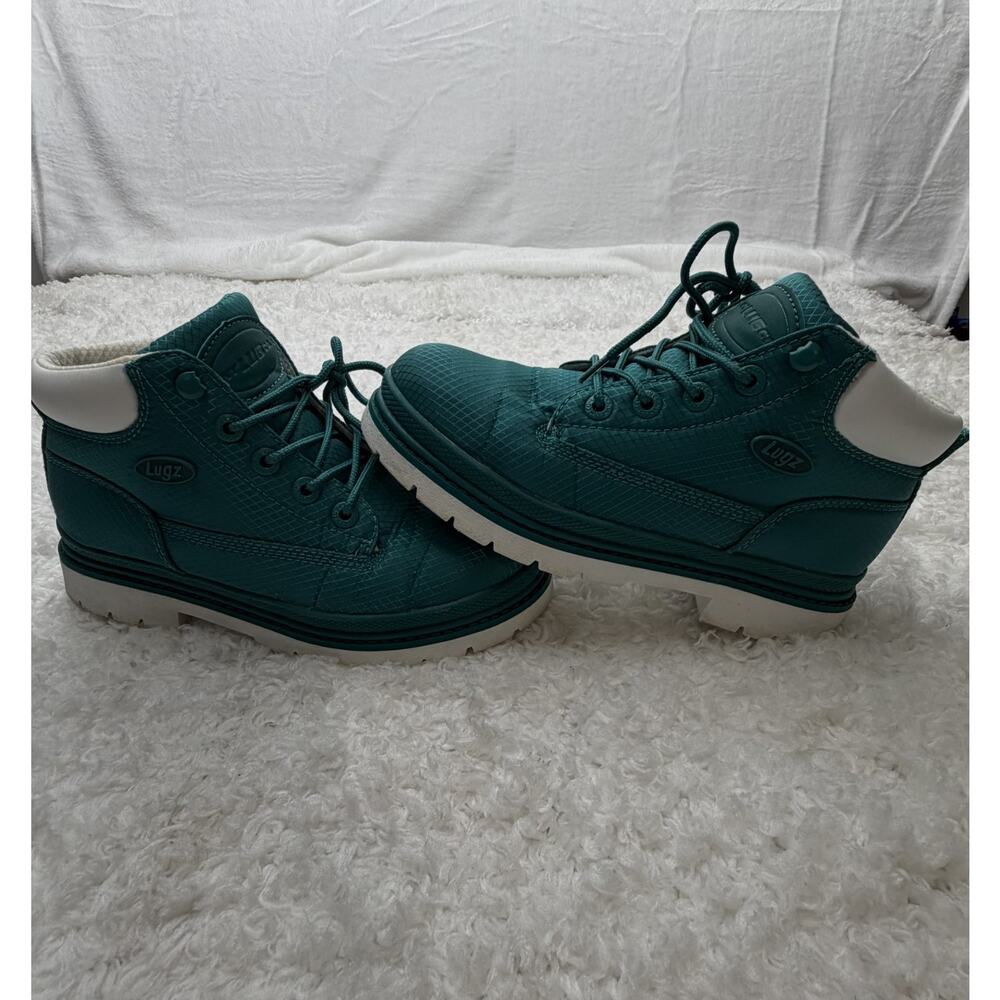 Lugz Women's Drifter Ripstop Peacock/White Lace Up Boots WDRST-4781 Size‎ 7